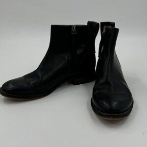 Sarto by Franco Sarto Leather Lori  Boots Size 7M Black Side Zipper Round Toe